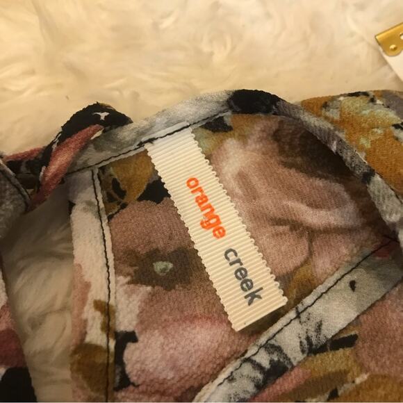 Orange creek floral ruffle sleeve blouse size small - Picture 4 of 6